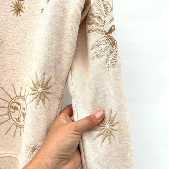 Johnny Was Lunata Half Zip Sweater Celestial Quarter Zip Beige Cream XS Pullover - Picture 10 of 12